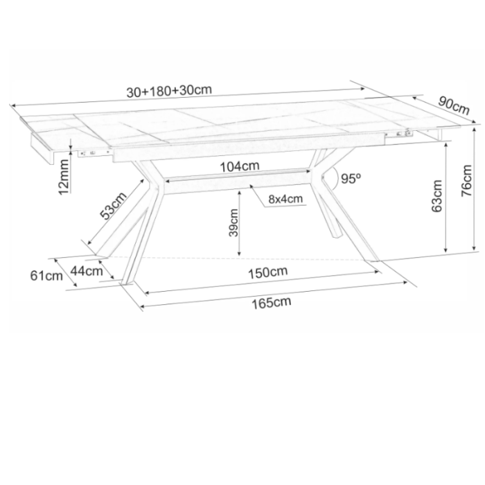 Masă dining extensibilă  180 240 [3]