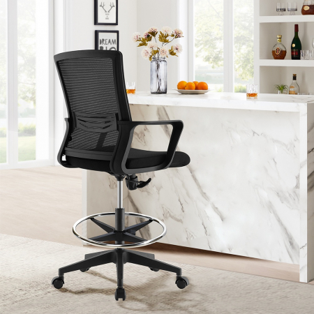 Scaune de birou ergonomice -Ergodynamic - Scaun inalt de birou - Emma Black