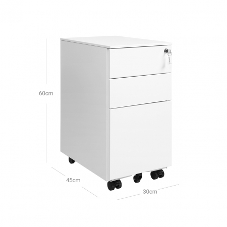 Mobilier de birou - RollBox metalic - 3 sertare model drept