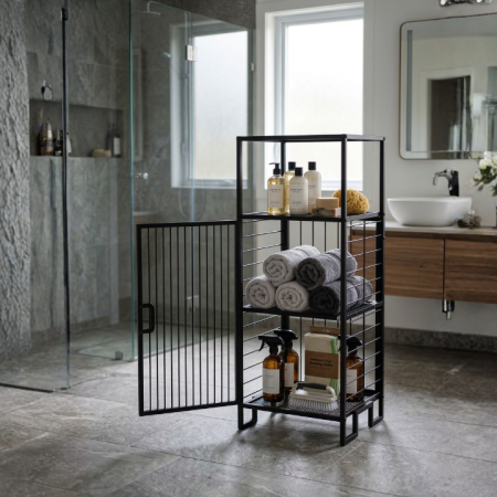 Organizator baie - Dulap Baie Tip Raft Industrial – Organizator Modern pentru Prosoape și Accesorii, 96x41x33 cm