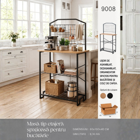 Mobilier Qubaro Metalic - raft bucatarie metalic