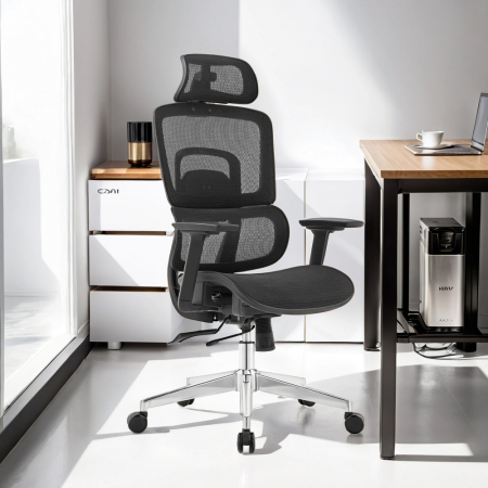 Scaun de birou -Ergodynamic Garry - Black-Full Mesh [7]