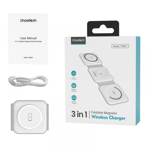 T588-F 3in1 Magnetic Wireless Charger 15W (white) [4]