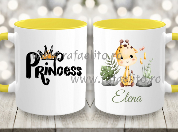 Cana Personalizata -girafa fetita [1]