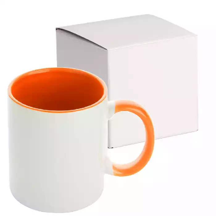 Articole pentru personalizare - cana-portocaliu-sublimabila