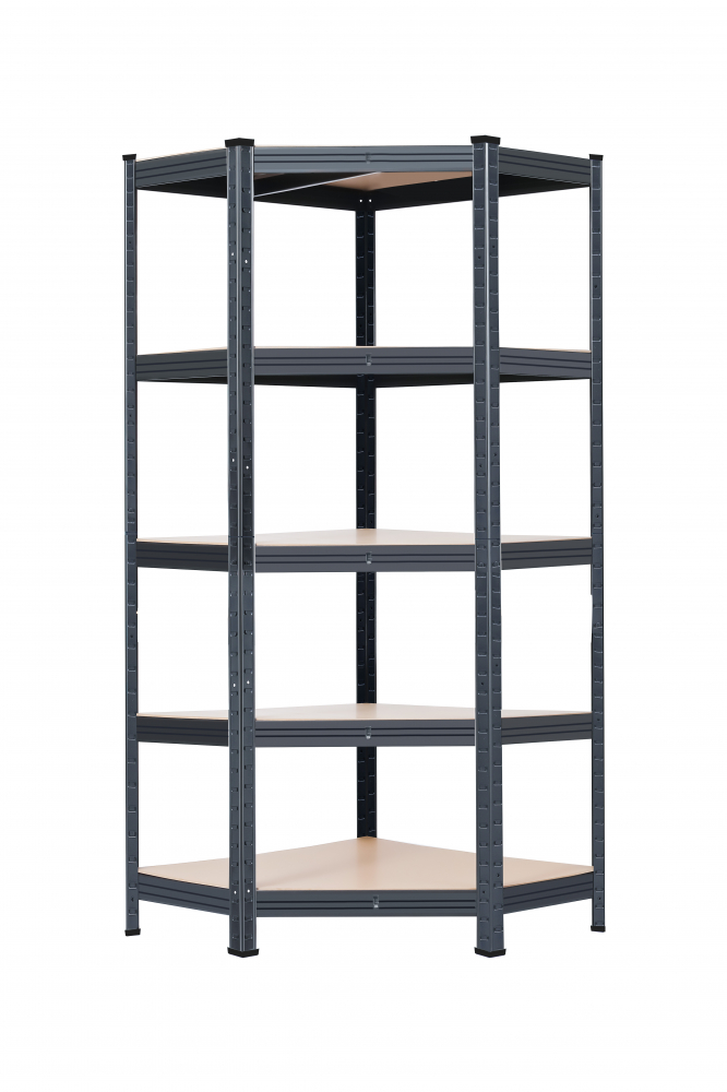 Set raft colt  SmartStorage 1x 180x90x90x40cm + 2x 180x120x40,  5 polite, 175 kg/polita MDF, gri antracit [2]