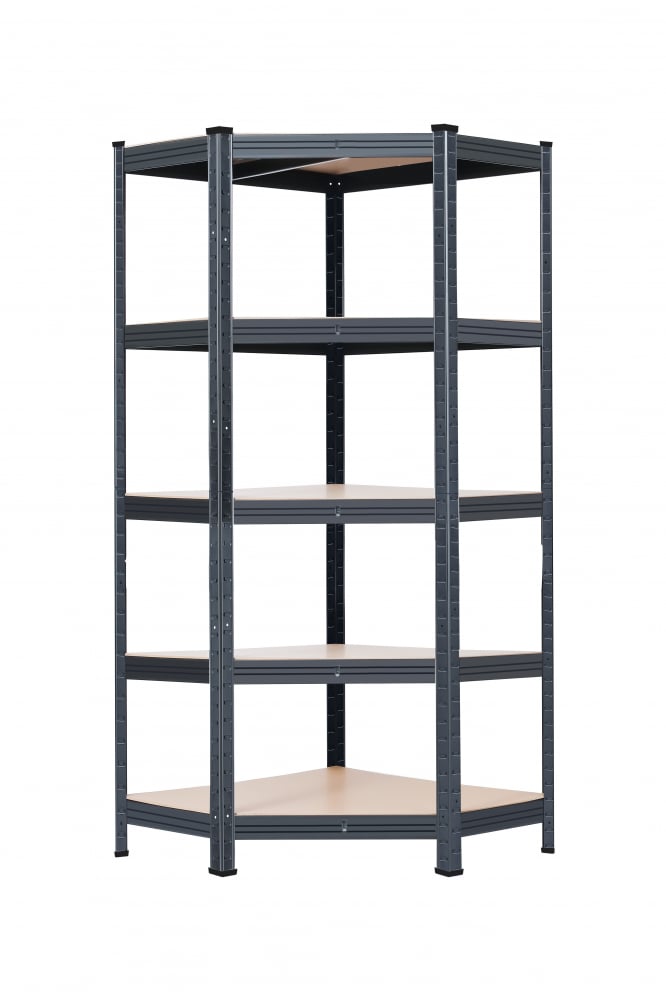 Set raft colt  SmartStorage 1x 180x90x90x45cm + 2x 180x90x45,  5 polite, 175 kg/polita MDF, gri antracit [5]