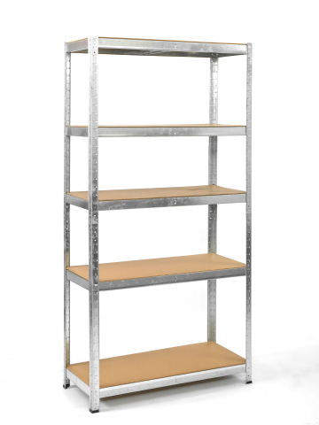 Rafturi metalice polita MDF - Raft metalic depozitare SmartStorage 5 polite, 180x90x35 cm, 175 kg/polita MDF, galvanizat