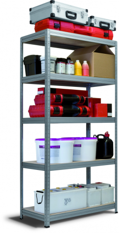 Raft metalic SmartStorage 5 polite, 180x100x40 cm, 175 kg/polita MDF, galvanizat [1]