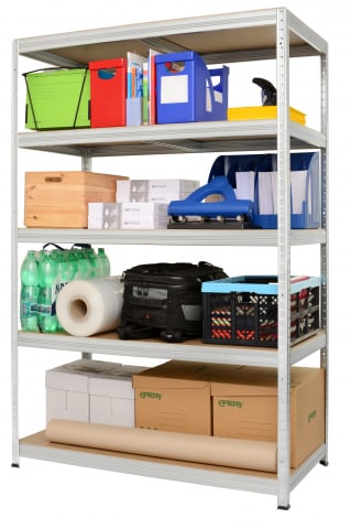 Raft metalic SmartStorage 5 polite, 180x120x45 cm, 175 kg/polita MDF, galvanizat [1]