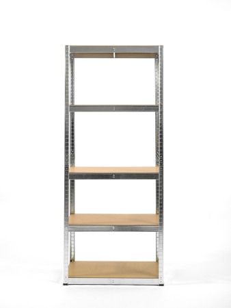 Rafturi metalice polita MDF - Raft metalic SmartStorage 5 polite, 180x60x30 cm, 100 kg/polita MDF, galvanizat