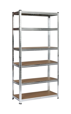 Rafturi metalice - Raft metalic SmartStorage 6 polite, 220x90x60 cm, 175 kg/polita MDF, galvanizat