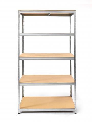 Rafturi metalice - Raft metalic SmartStorage 5 polite, 180x90x50 cm, 175 kg/polita MDF, galvanizat