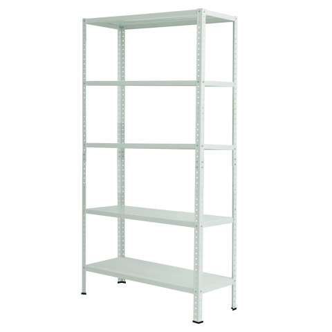 Rafturi metalice polita metal - Raft metalic SmartStorage 5 polite,188x90x30 cm, 80 kg/polita metalica, alb