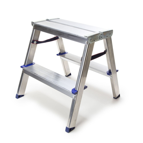 Scari metalice pliabile simple - Scara otel pliabila dubla SmartStorage 2x2 125kg, galvanizata