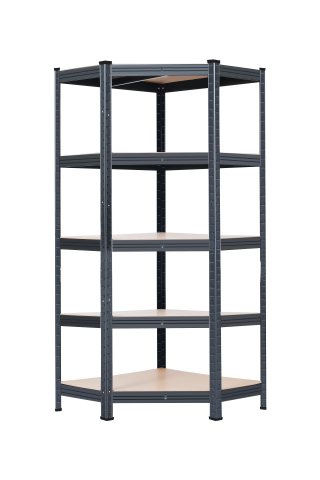 Set raft colt  SmartStorage 1x 180x90x90x40cm + 2x 180x120x40,  5 polite, 175 kg/polita MDF, gri antracit [1]