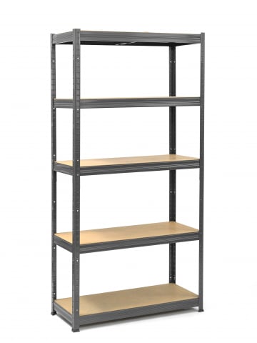 Set raft colt  SmartStorage 1x 180x90x90x45cm + 2x 180x90x45,  5 polite, 175 kg/polita MDF, gri antracit [3]