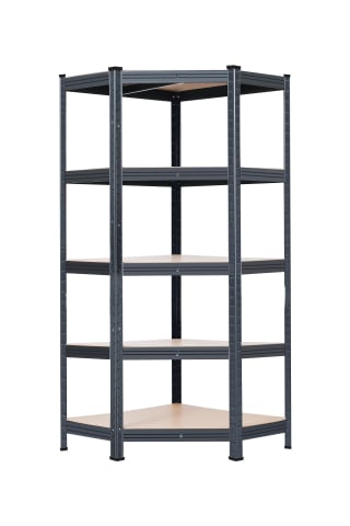 Set raft colt  SmartStorage 1x 180x90x90x45cm + 2x 180x90x45,  5 polite, 175 kg/polita MDF, gri antracit [4]