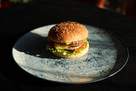 Rainbow Angus Hot Cheeseburger [1]