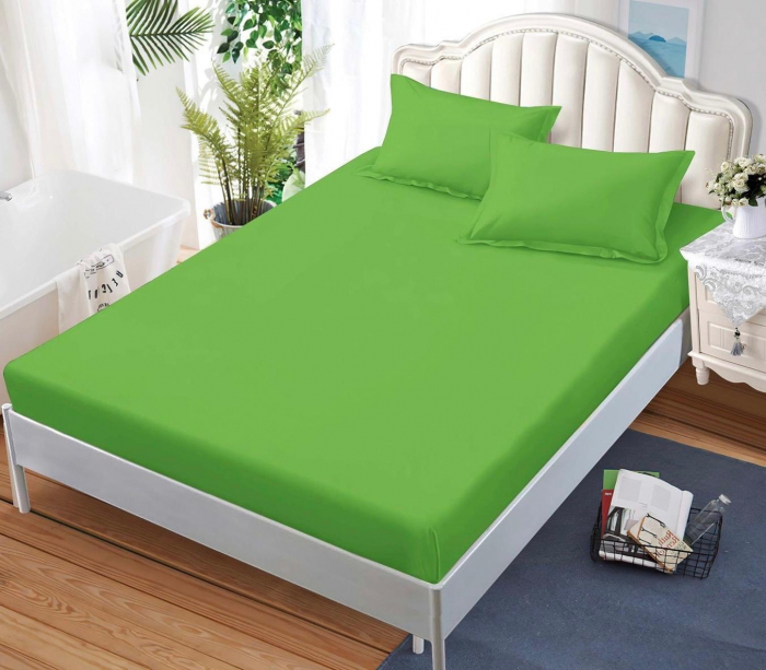 Husa de pat cu elastic din Bumbac Finet + 2 Fete de Perna [1]