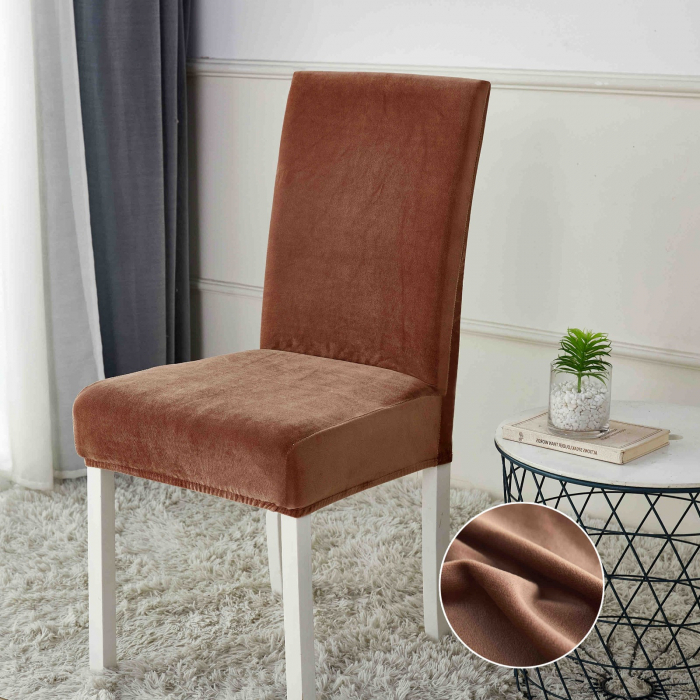 Set 6 Huse Scaune Catifea Uni [1]