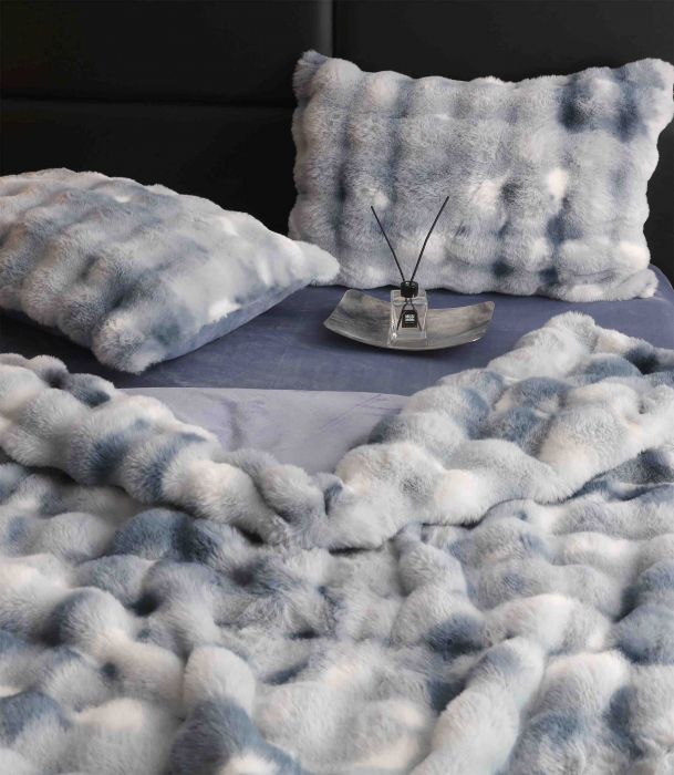 Lenjerie De Pat Pufoasa Rabbit Luxury Edition, 6 Piese, Gri, RL-LCI-1 [8]