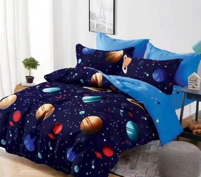 Lenjerie Din Bumbac Tip Finet 6 Piese Pentru Pat Dublu [1]