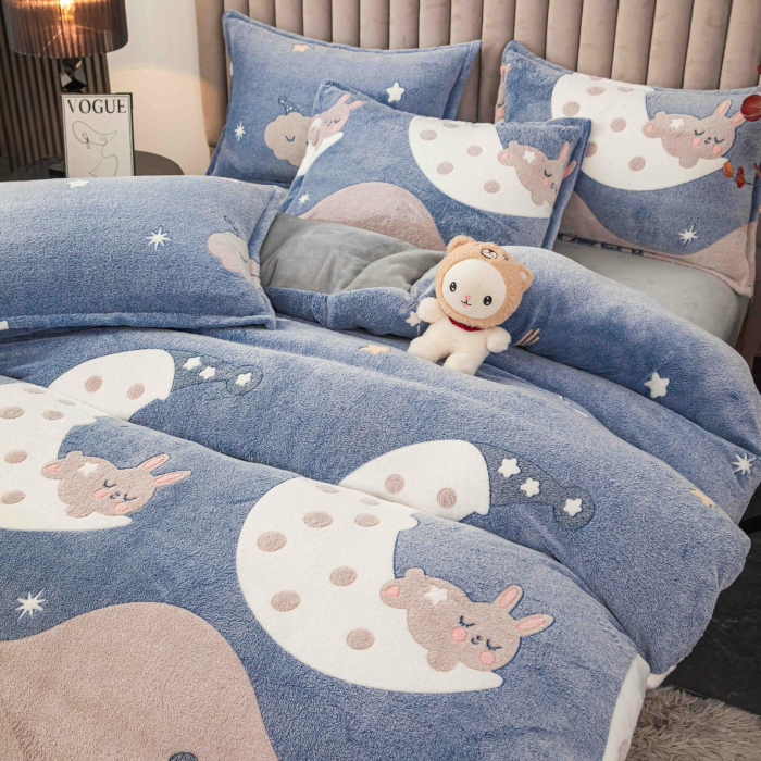 Lenjerie Pat Dublu Cocolino 4 Piese, Cu Elastic – Calduroasa Si Moale [3]