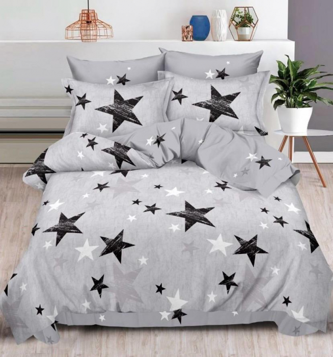 Lenjerie Din Bumbac Tip Finet 6 Piese Pentru Pat Dublu [1]