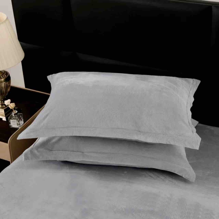Lenjerie De Pat Pufoasa Rabbit Luxury Edition, 6 Piese, Gri Deschis [4]