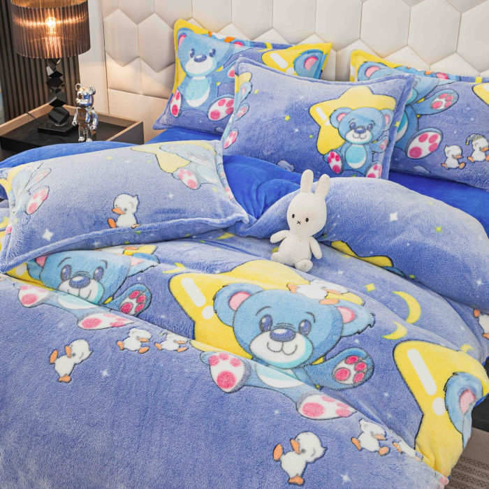 Lenjerie Pat Dublu Cocolino 4 Piese, Cu Elastic – Calduroasa Si Moale [2]