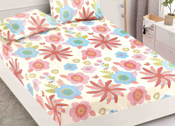 Husa De Pat Cu Elastic 90x200 Bumbac Finet + 2 Fete De Perna [2]