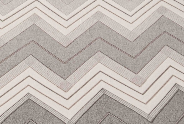 Husa de Pat Cocolino, 180x200, cu Elastic - Gri, Zigzag [3]