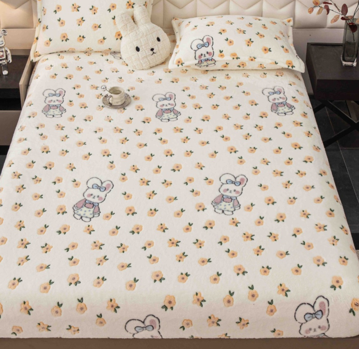 Husa de Pat Cocolino, 180x200, cu Elastic - Crem, Ursuleti [2]