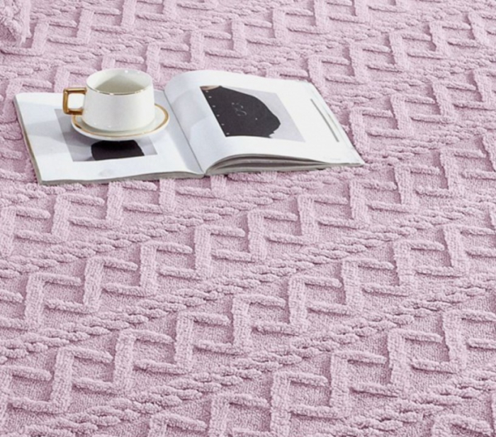 Husa de Pat Cocolino, 180x200, cu Elastic - Mov Deschis [3]