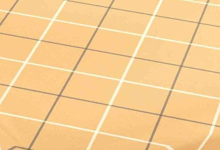 Husa de Pat cu Elastic Bumbac Finet, 180x200 cm, cu 2 Fete de Perna - Galben, Carouri [3]