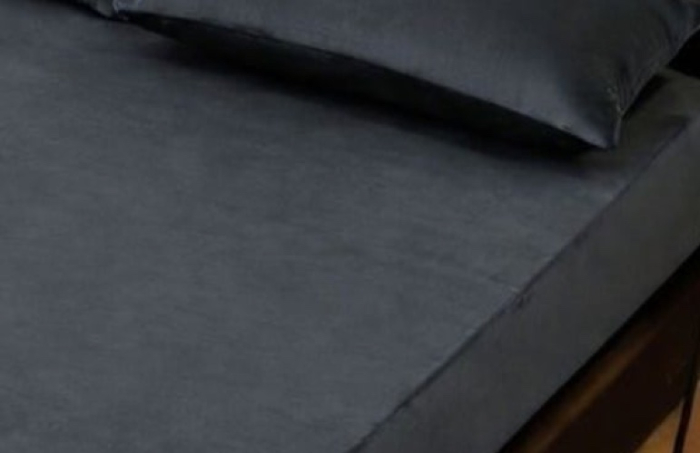 Husa de Pat Catifea cu Elastic, Pat Dublu, cu 2 Fete de Perna, 180x200 cm - Gri [3]