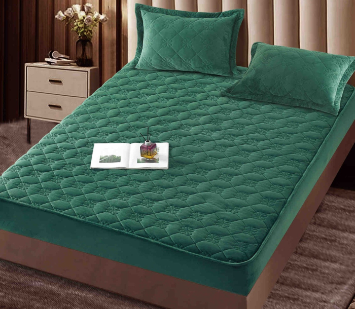 Husa Tip Topper Din Catifea 140x200 + 2 Fete De Perna [2]