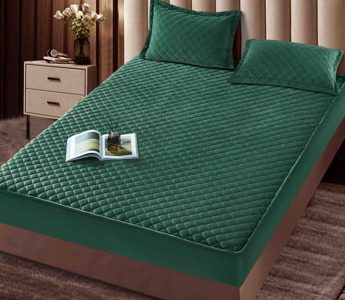 Husa Tip Topper Din Catifea 180x200 + 2 Fete De Perna [2]