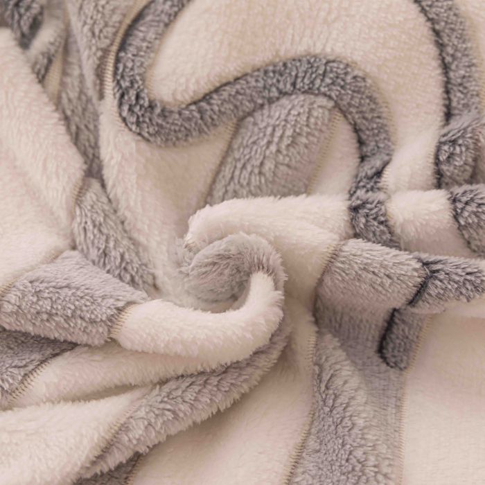 Lenjerie de Pat Cocolino, Pat Dublu, 4 Piese, Cearceaf cu Elastic - Gri, Pisicute [3]