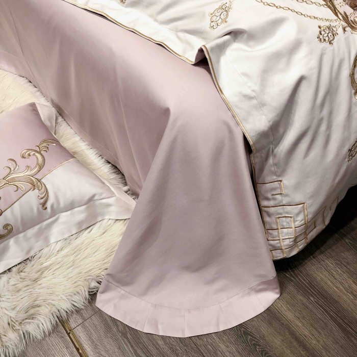 Lenjerie de pat Deluxe, 100% Bumbac Satinat, cu broderie, 4 piese [8]