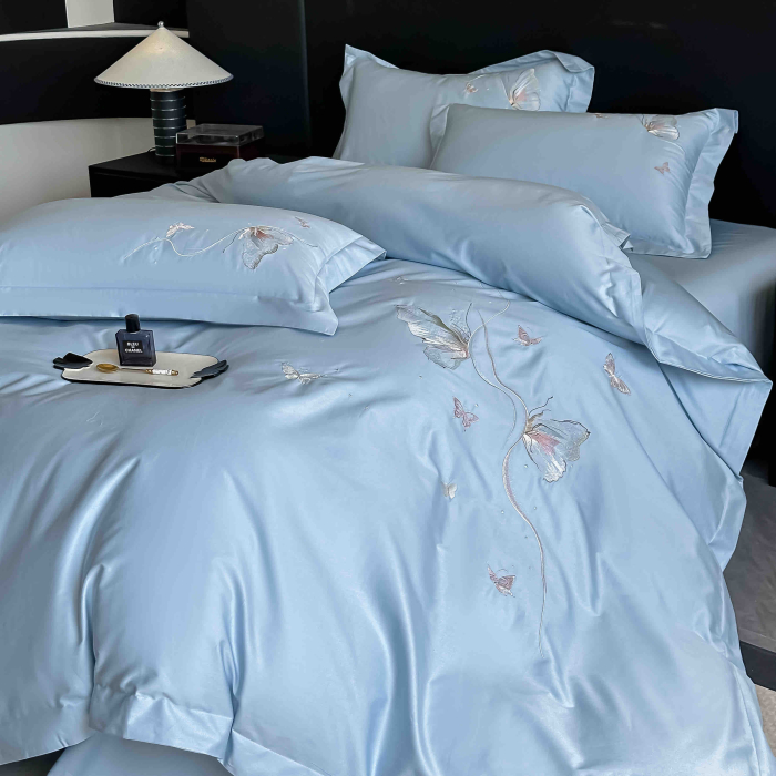 Lenjerie de pat Deluxe, 100% Bumbac Satinat, cu broderie, 4 piese [3]