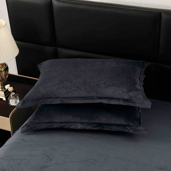 Lenjerie De Pat Pufoasa Rabbit Luxury Edition, 6 Piese, Gri Inchis, RL-LCI-8 [10]