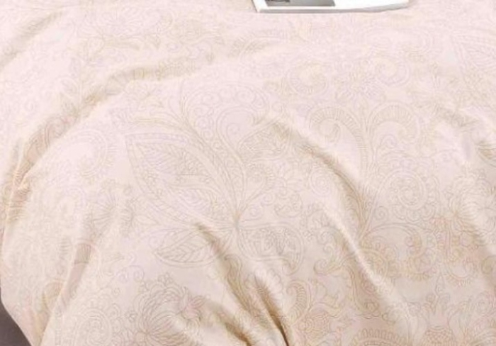 Lenjerie de Pat Bumbac Finet, Pat Dublu, 6 Piese - Crem [3]