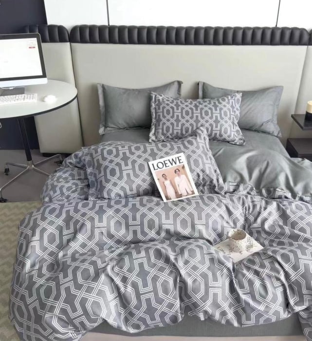 Lenjerie Pat Dublu, Bumbac Finet, 6 Piese, CU ELASTIC [1]