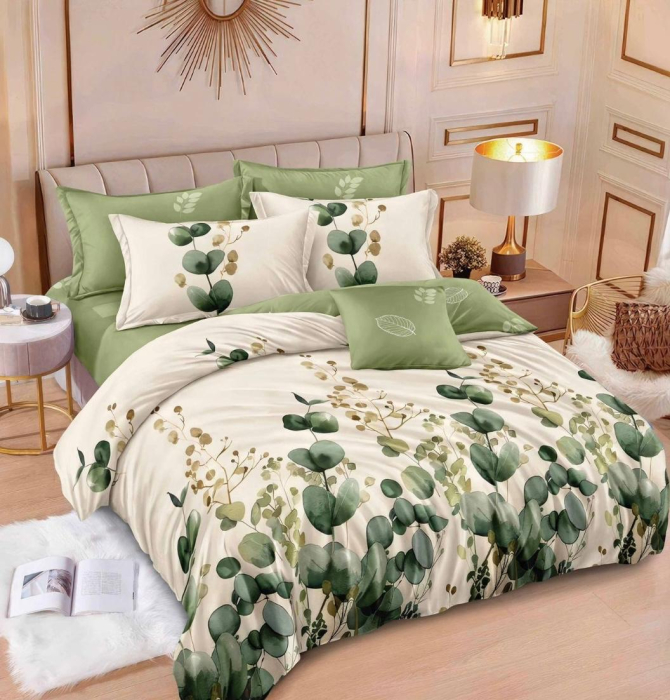 Lenjerie Pat Dublu, Bumbac Finet, 6 Piese, CU ELASTIC - RL-JHEF - 14 [1]