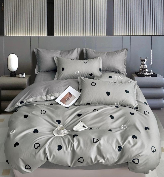 Lenjerie Pat Dublu, Bumbac Finet, 6 Piese, CU ELASTIC - RL-JHEF - 7 [1]