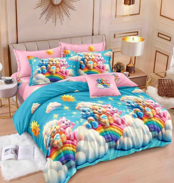 Lenjerie Pat Dublu, Bumbac Finet, 6 Piese, CU ELASTIC - RL-JHEF - 8 [1]