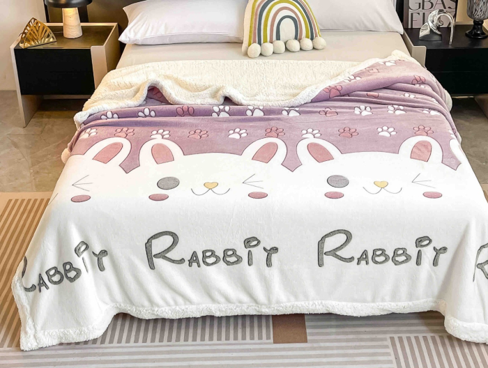 Patura Cocolino cu Blanita, 200x230 cm - Roz, Pisicute [2]