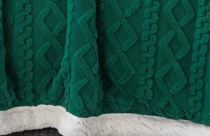 Patura Cocolino cu Blanita, 200x230 cm - Verde Inchis [3]